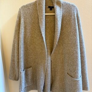 Ann Taylor Cream / Medium petite Taupe Long Knit Cardigan